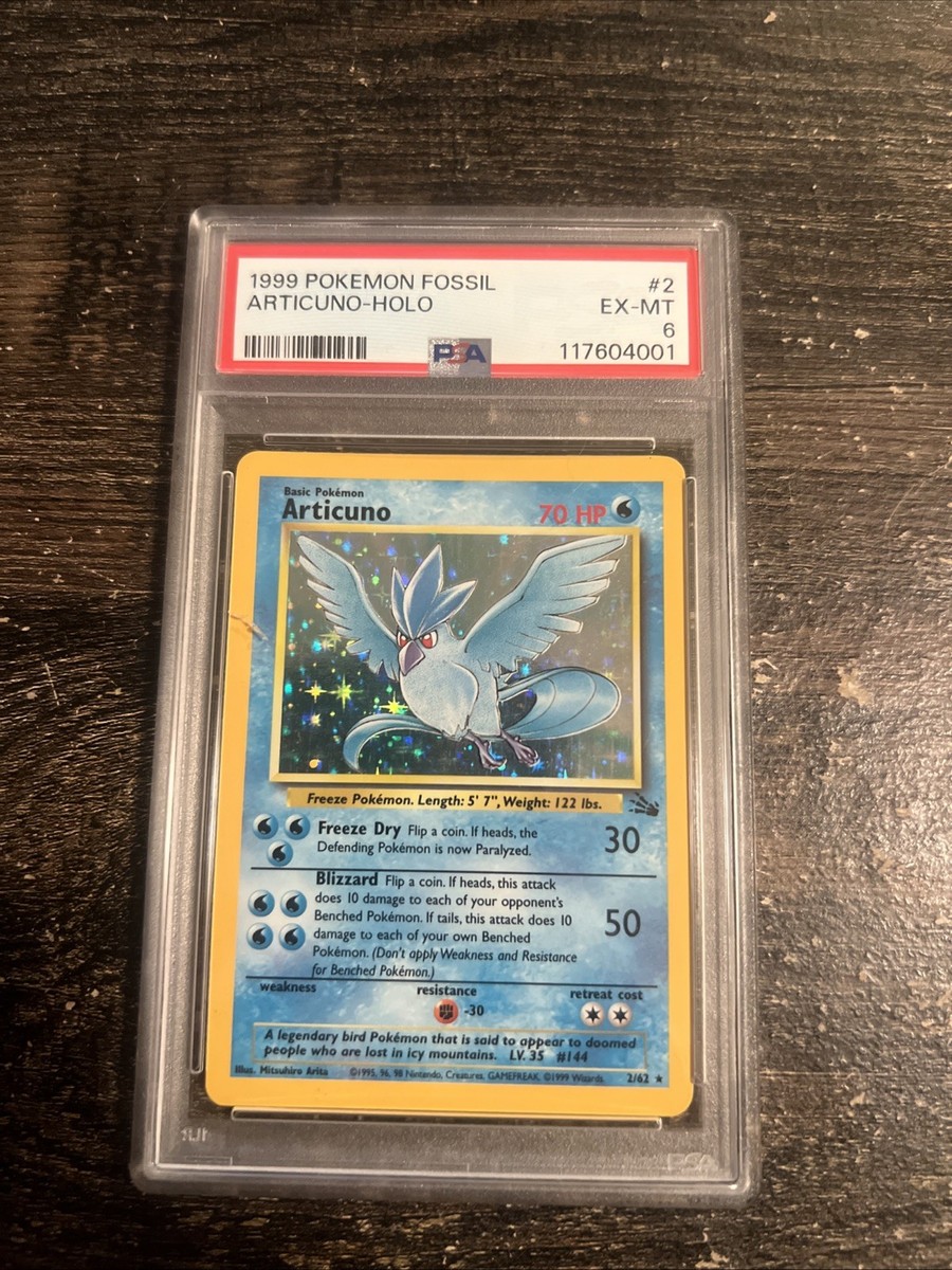 Pokmon TCG Articuno Fossil Holo Rare Card 2/62 1999 | eBay Pokmon TCG Articuno Fossil Holo Rare Card 2/62 1999 | eBay