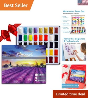 Mozart  Watercolor Paint Set - 40 Rich Colors with Metallic & Neon Pans