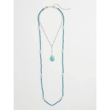 Turquoise Convertible Beaded Pendant Necklace