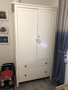 drawers hemnes cond freestanding ikea wardrobe double wood