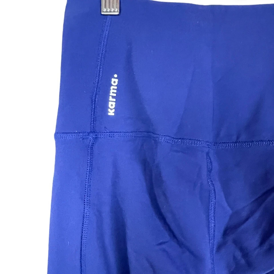 Leggings recortados Karma para mujer talla XS azules cintura alta Foto 4 de 4