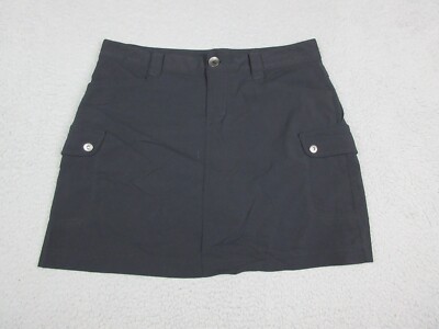 Eddie Bauer Skort Womens 2 Petite Black Casual Outdoors Logo Hiking 29x14