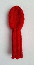 Hybrid, Iron Golf Club Headcover, Red, Hand Knit