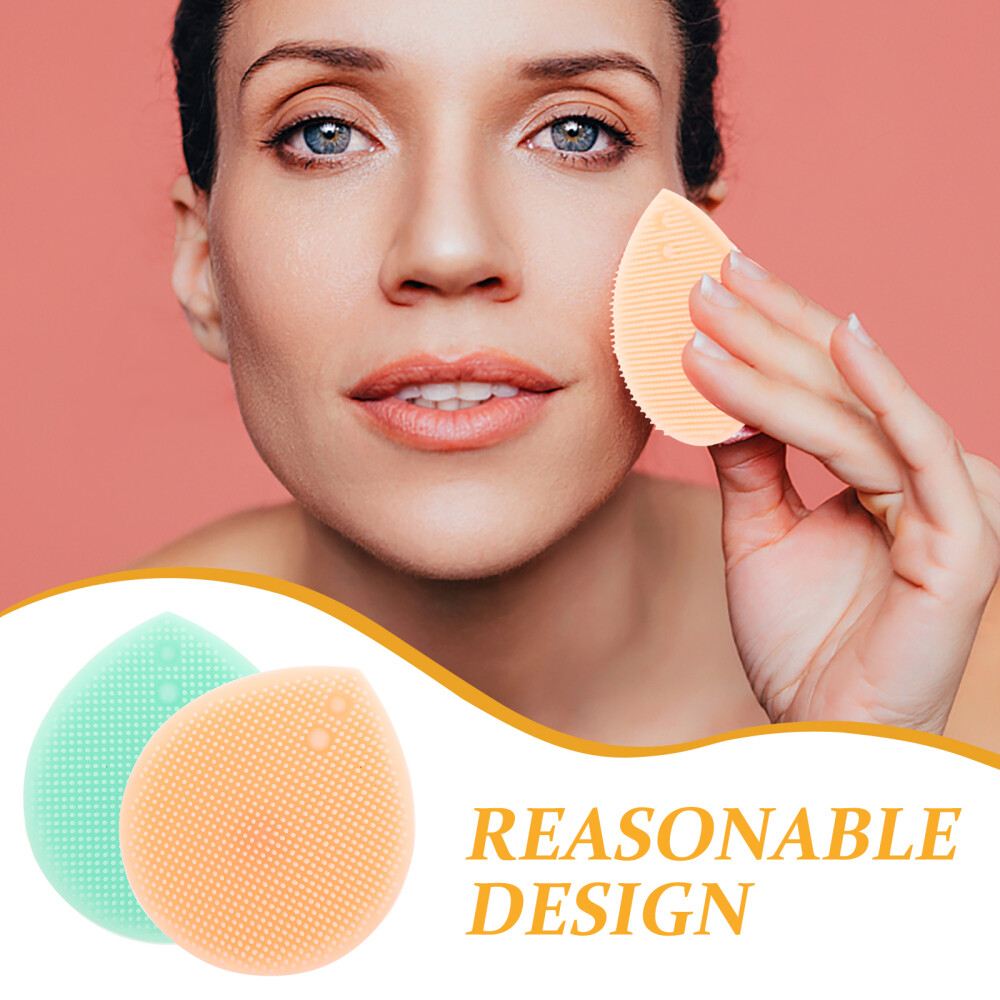 2 Pcs Handheld Face Mat Scrubber Manual Facial Cleansing Brush eBay