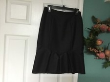 VALENTINO HIVER 2008 ITALY WOMEN'S BLACK WOOL SKIRT SIZE 8 CON73