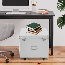 Locking Mobile Business Case, Hand Pull File Case, Office File Organizer Box