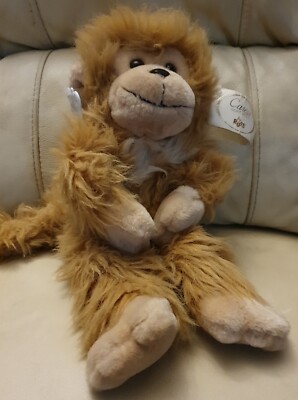 Russ Caress weiches Haustier Zoo-Zoo Affe 15 Zoll Plüschtier Kuscheltier Vintage Beerenetiketten
