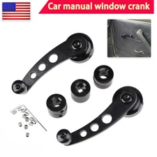 Black Billet Aluminum Window Crank Handle Winders Car Truck Glass Door Universal