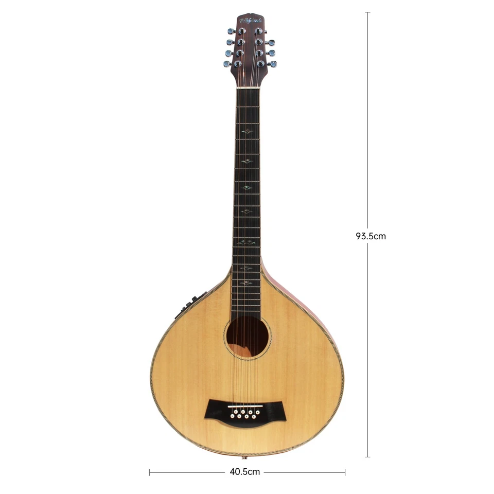 Bouzouki,8 Strings Bouzouki Guitar with EQ (8 Strings) - Image 2 of 4