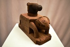 Antique Wooden Cheese Press Juicer Hand Crafted Sheep Head Vermicelli Maker Rare