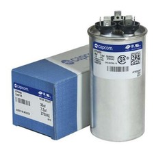 30  7.5 uf MFD x 370 VAC  97F9968 Genteq Dual Round Capacitor / GE Industrial