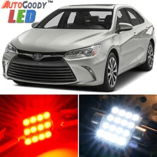 12 x Premium Red LED Lights Interior Package Kit for Toyota Camry 2007-2017