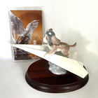 New ListingVintage Lladro Figurine Let's Fly Away - Dog on Paper Airplane #6665, Mounted