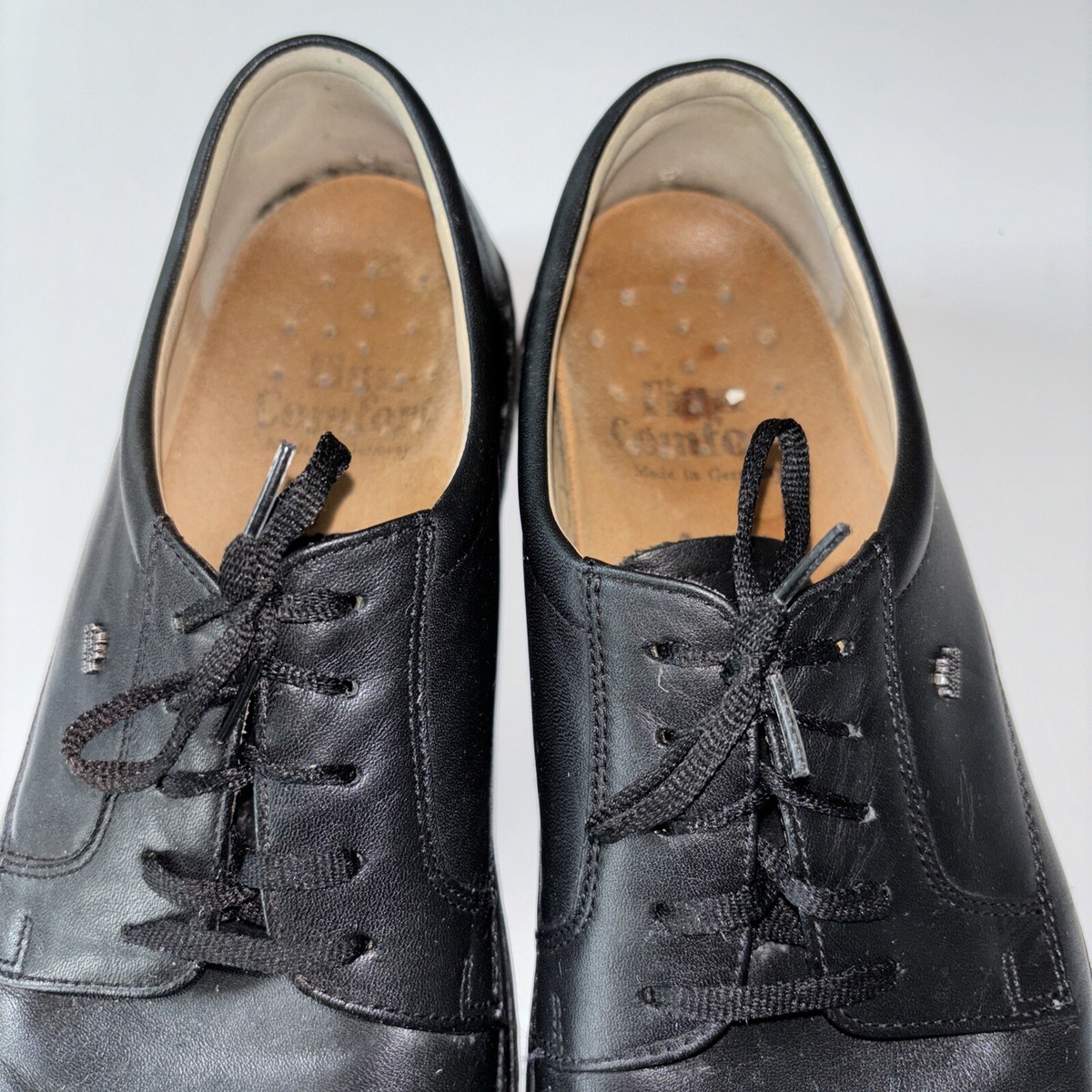 Finn Comfort Shoes Mens Black Leather Vaasa Casual Oxfords  display picture 1