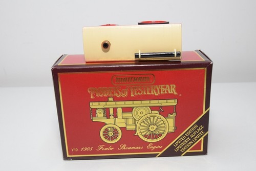 B16 1:43 MATCHBOX YESTERYEAR Y-19 Y19 1905 FOWLER SHOWMANS ENGINE SEARLE NMIB - Picture 10 of 15