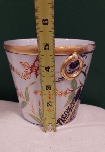 Chamberlain’s Worcester Porcelain Thumb And Finger Pattern Cachepot Planter - Picture 11 of 12