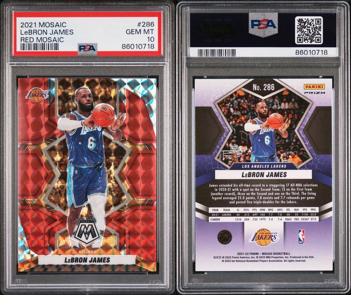 2021 Mosaic #286 LeBRON JAMES RED Mosaic PSA 10 | eBay