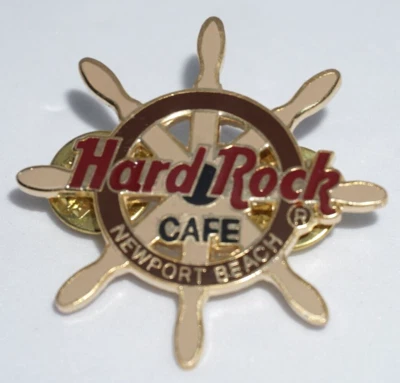 Hard Rock Cafe - Vintage HRC Newport Beach "Helm Wheel" Logo Pin - Image 1 of 3