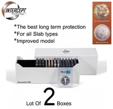 2 Lighthouse Intercept Shield Active Slabs Protection Lot - 2 Boxes Coin Storage