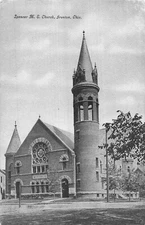 IRONTON OHIO~SPENCER METHODIST EPISCOPAL CHURCH~1910s POSTCARD