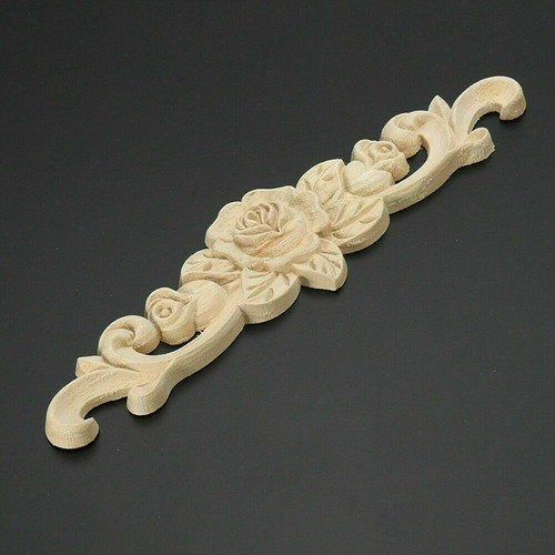 Decalcomania angolare intaglio legno onlay applique fiore non dipinto fai da te decorazione mobili - Foto 10 di 13