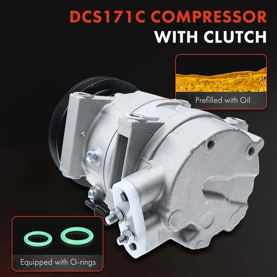 Compresor de aire acondicionado con embrague para Infiniti QX4 1997-1998 Nissan Pathfinder 1996-1998 Foto 3 de 4