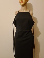 Nasty Gal Dress Black Cross Back High Neck Maxi Dress 12 BNWT Freepost