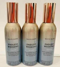 3x Bath and Body Works ENDLESS WEEKEND Home Fragrance Room Perfume Spray