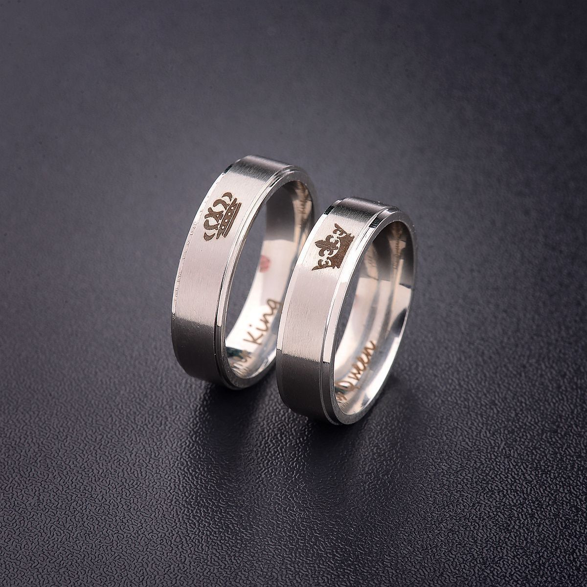 Charm His Queen And Her King Stainless Steel Rings Lover Couple Ring  Anniversary