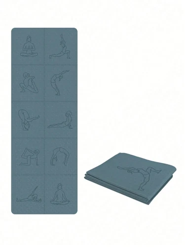 183*61cm TPE Foldable Laser Yoga Mat Gym Nonslip Fitness Exercise Anti Slip Mat