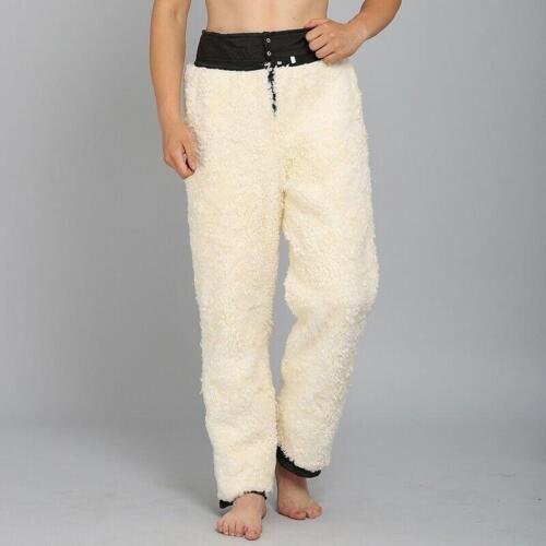 Men's Winter Casual Pants Wool Lined Straight Trousers Bottoms Thicken Oversize - Afbeelding 1 van 10