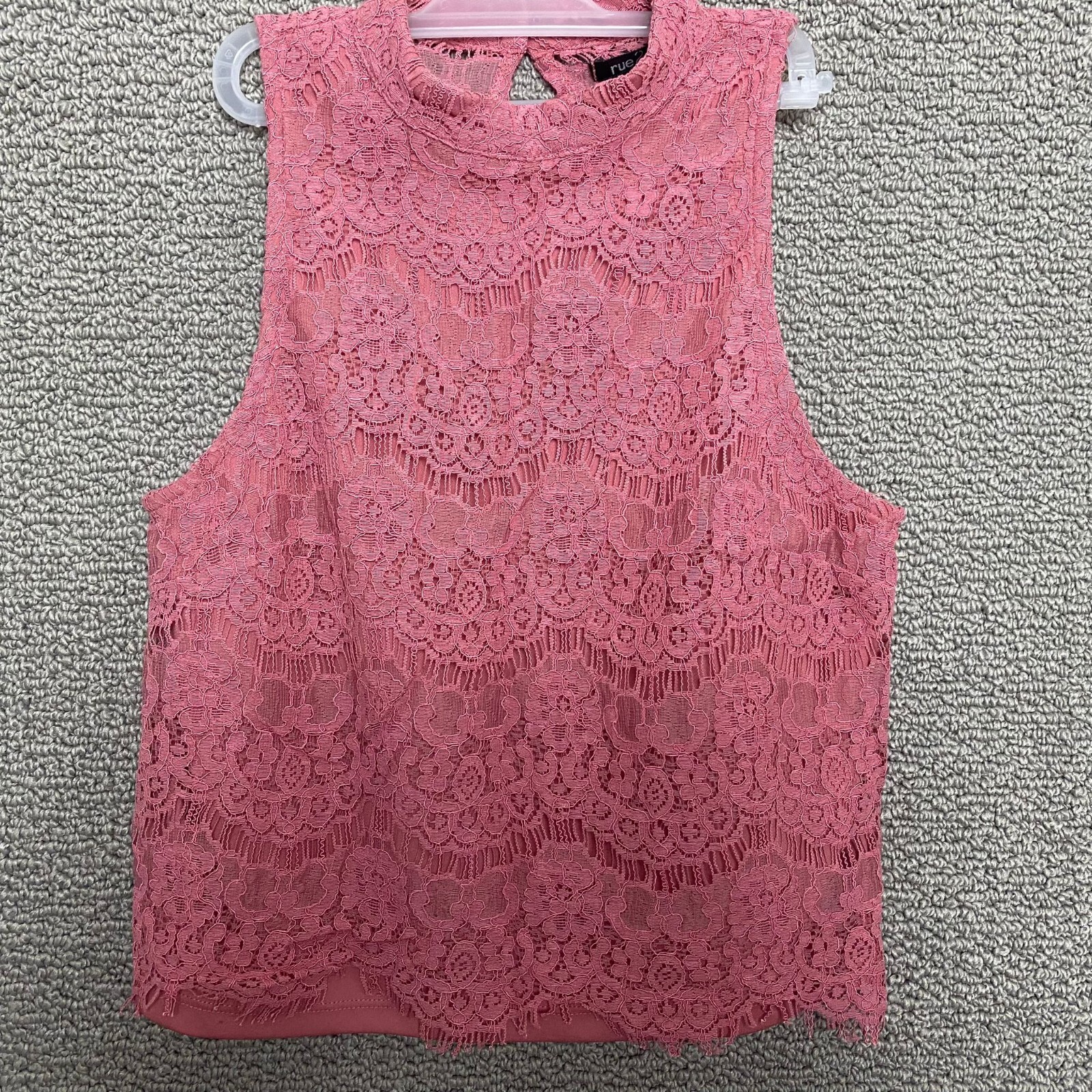 RUE21 Women's Sleeveless Crochet Mulberry Top - Size Small