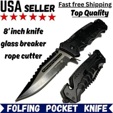 Folding knife pocket knife Spring open Assist survival hunting tactical knife