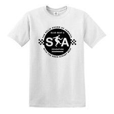 Ska Sensation T-Shirt White Men's 70s 80s Rock Music 2 Tone Reggae Tee Top
