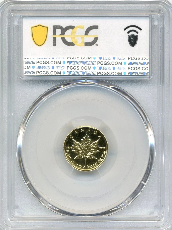 DIE TRIAL (1985) Canada 1/10oz $5 Gold ML Brass Reverse - PCGS SPECIMEN 67 - Image 3 of 3