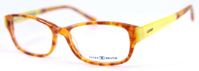 LUCKY BRAND PORTER Blonde Tortoise Rectangular Womens Eyeglasses 53-16-140