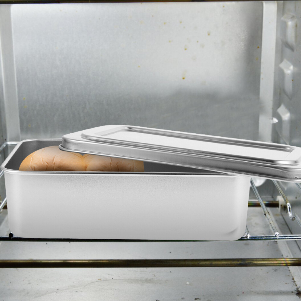 Stainless Steel Pullman Loaf Pan with Lid - Non-Stick Bread Tin-KQ
