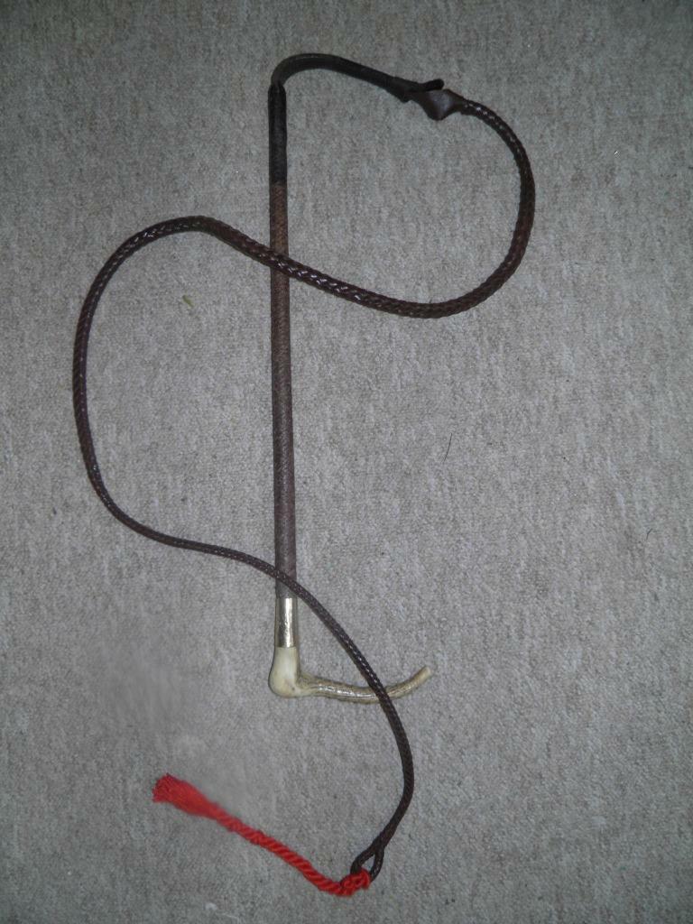 LADIES "SWAINE ADENEY" FOX HUNTING WHIP & LASH 9 CT GOLD