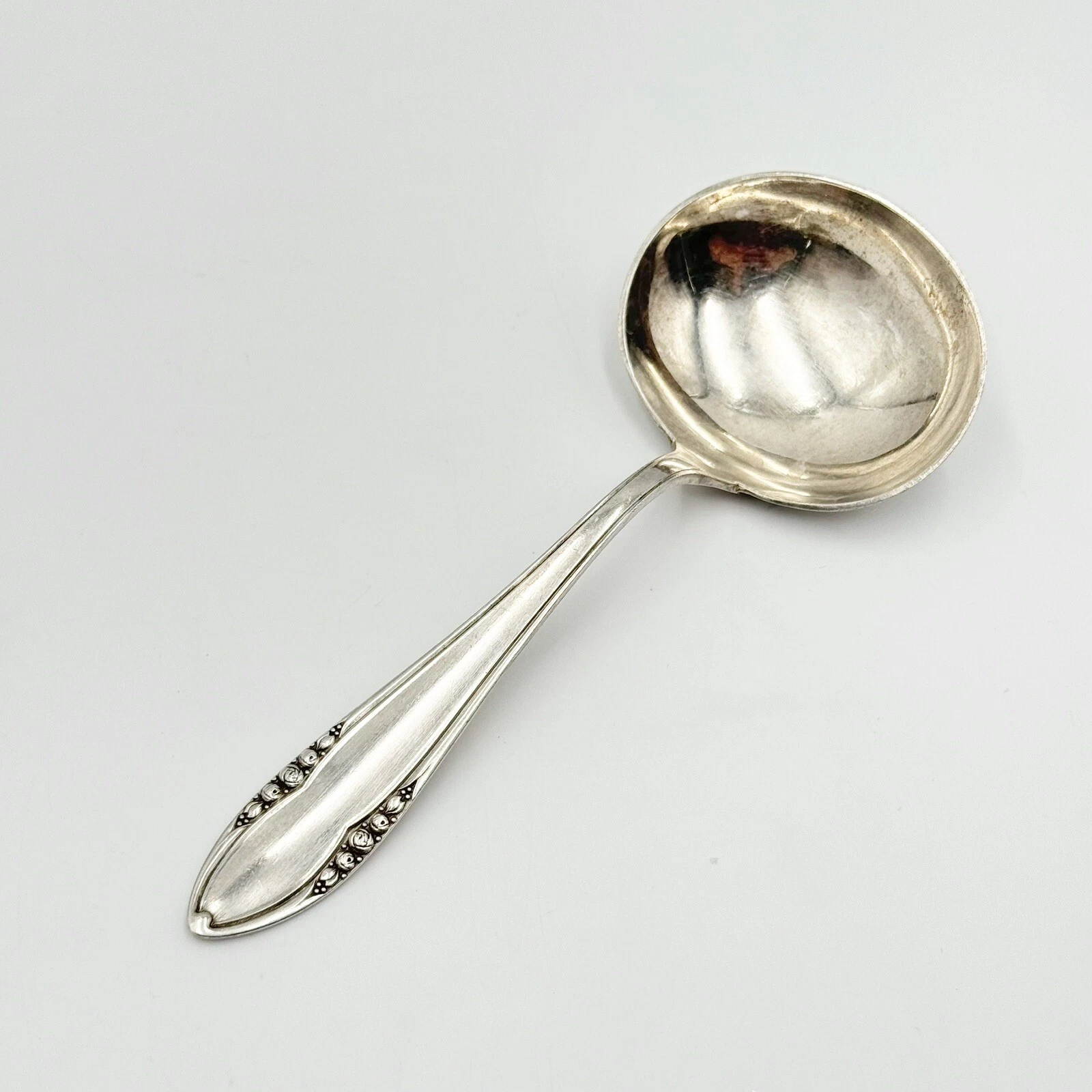 WELLNER German 90 Silverplate Rose Bud Ladle 5 3/8” No Mono
