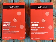 Neutrogena Stubborn Acne Pimple Patches 24ct Ultra-Thin Hydrocolloid Spot 2-PACK
