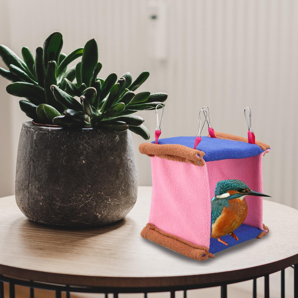 BESTonZON Papageien Hängematte - Plüsch Nest Mit Doppelhaken Grau