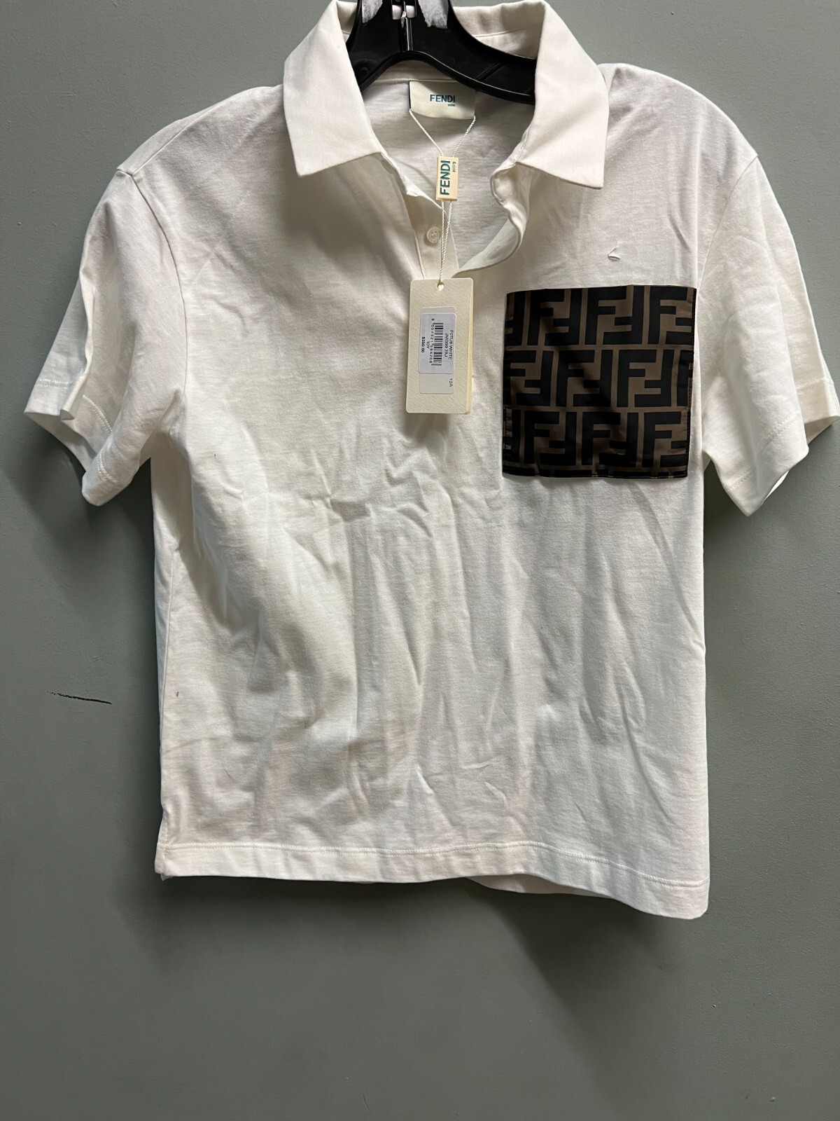 white fendi polo shirt