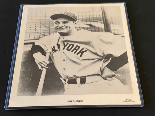 1960-'63 Lou Gehrig Sport Pix-- 8''x10" premium--New York Yankees- nice shape