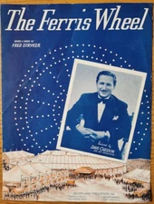 1942 The Ferris Wheel Sheet Music-Art Deco Cover-Lights of the Wheel in the Sky