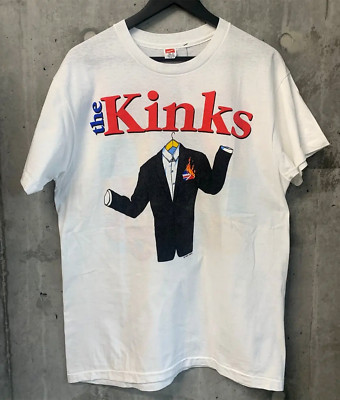 The Kinks Band Tee Down All The Days 1990s White 2side T-shirt Size S-5XL