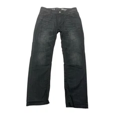 INC International Concepts Jeans Mens 34 X 32 Black Denim Berlin Slim Straight