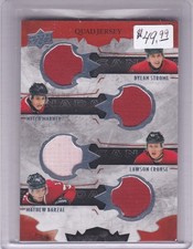 2016 UD Team Canada Juniors Quad Jersey Strome-Marner-Crouse-Barzal