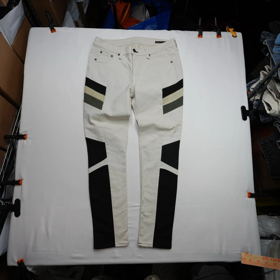 Rạg & Bone Halifax tri-tone lambskin panel motocross ankle crop skinny jeans 31 - Image 3 of 4