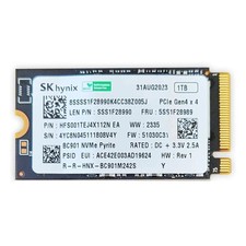 1TB - SK Hynix PCIE 4.0 X4 TLC NVME M.2 2242 SSD Drive  HFS001TEJ4X112N - 63939