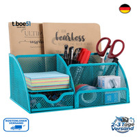 Easypag 7 FäCher Schreibtisch Organizer Metall TüRkis 22X14 BüRo